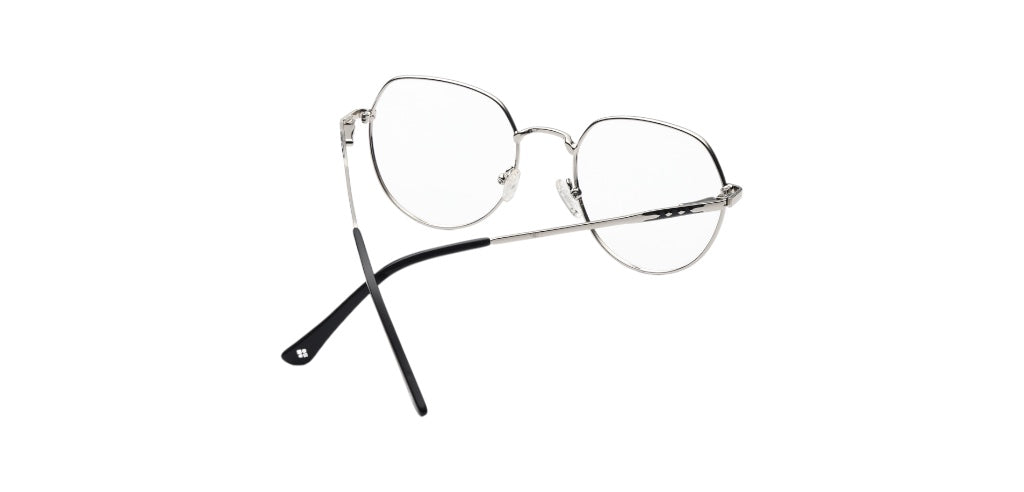 Full Frame Geometric Metal Eyeglasses