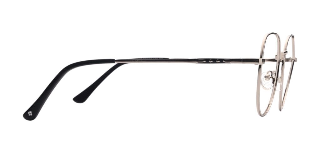 Full Frame Geometric Metal Eyeglasses