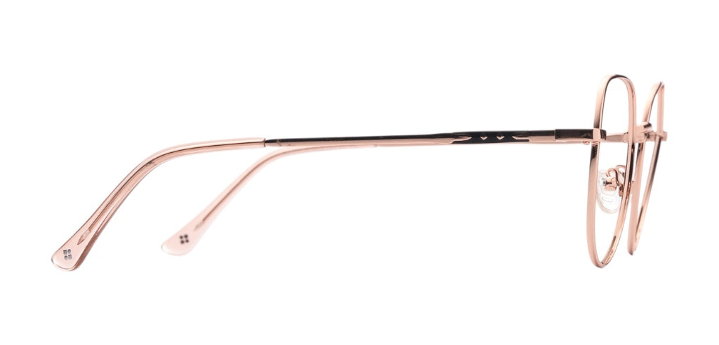 Full Frame Geometric Metal Eyeglasses