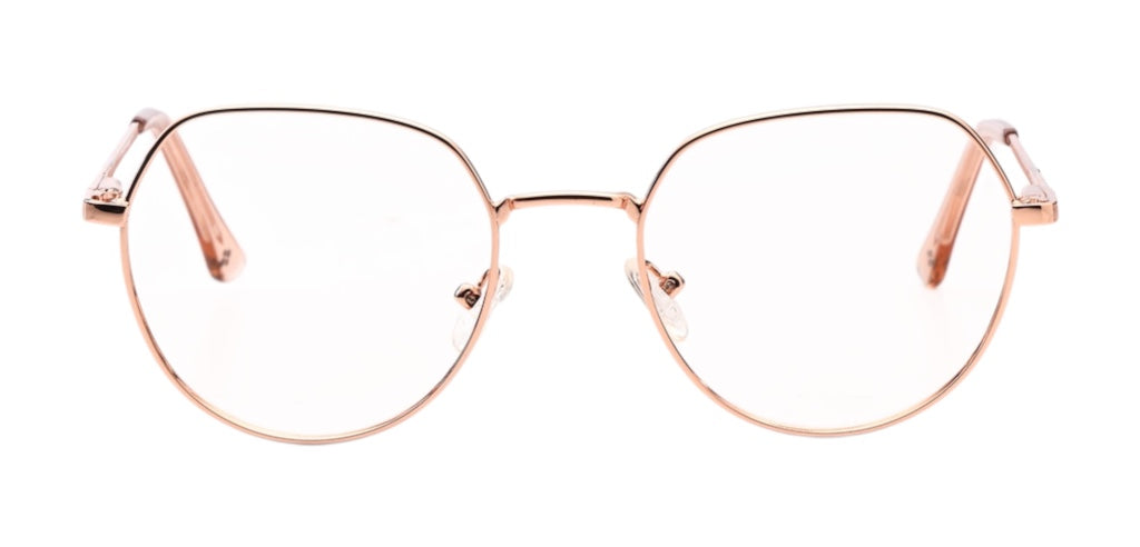 Full Frame Geometric Metal Eyeglasses
