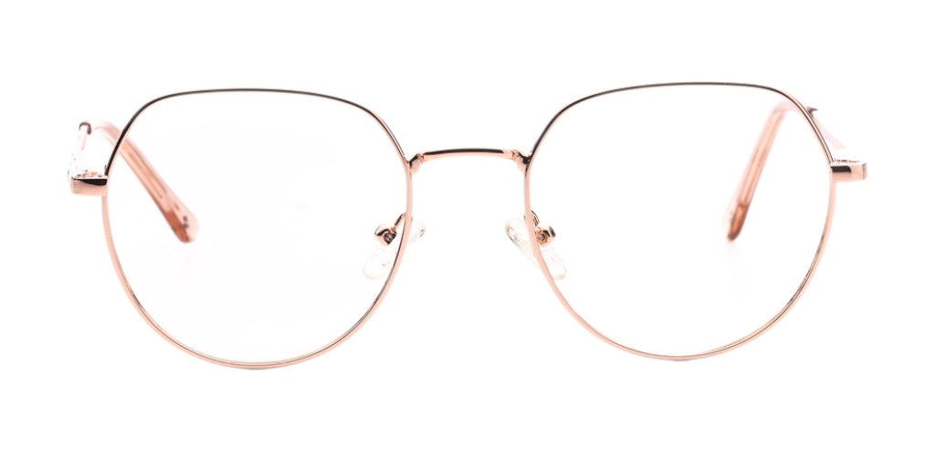 Full Frame Geometric Metal Eyeglasses