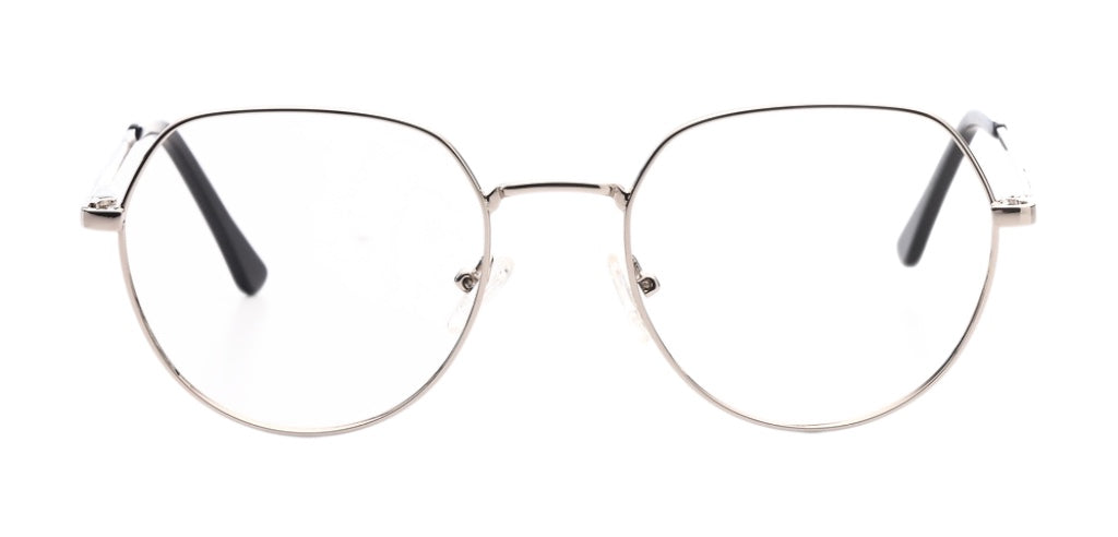 Full Frame Geometric Metal Eyeglasses