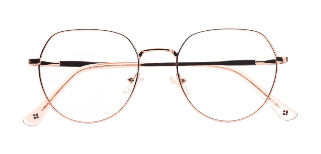 Full Frame Geometric Metal Eyeglasses