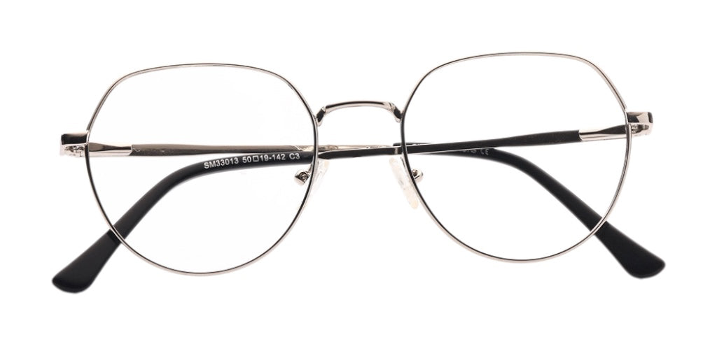 Full Frame Geometric Metal Eyeglasses