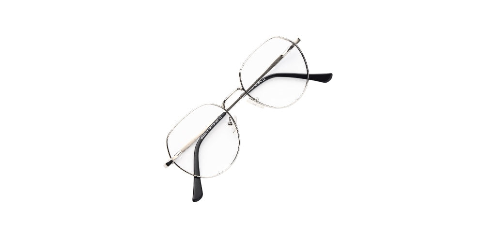 Full Frame Geometric Metal Eyeglasses