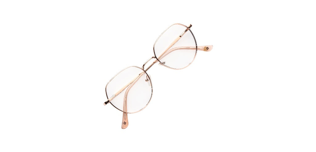 Full Frame Geometric Metal Eyeglasses