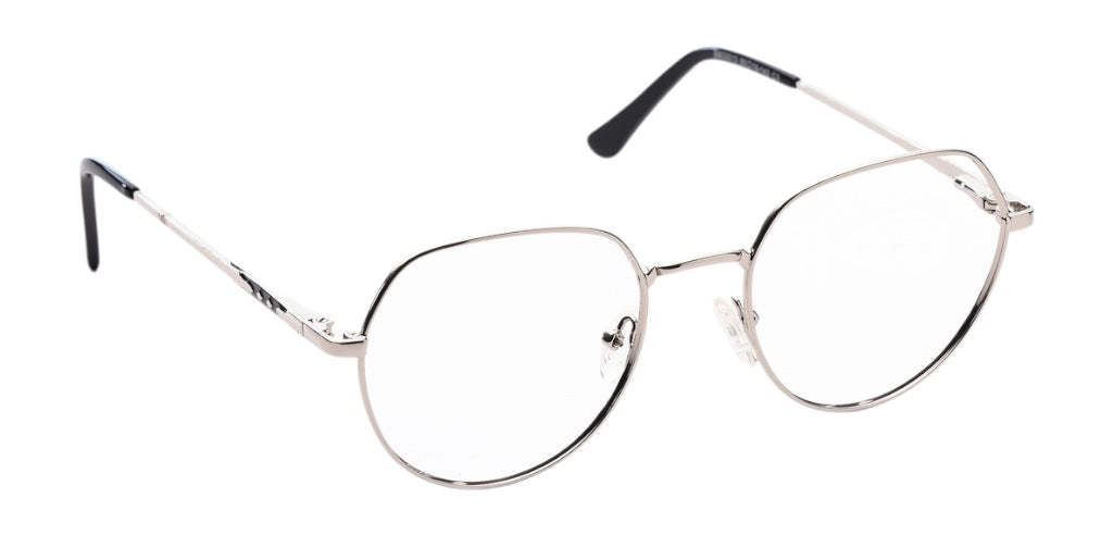 Full Frame Geometric Metal Eyeglasses