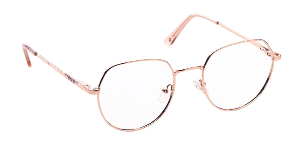 Full Frame Geometric Metal Eyeglasses