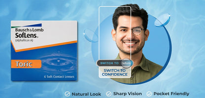 Softlens Montly Toric Power Contact Lenses - 6 Lens Pack