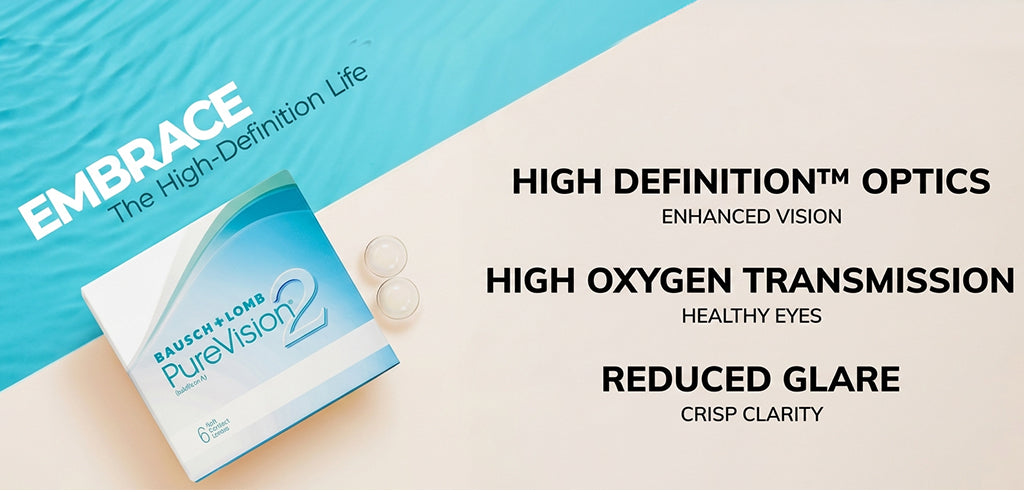 Purevision Monthly Spherical Power Contact Lenses - 6 Lens Pack