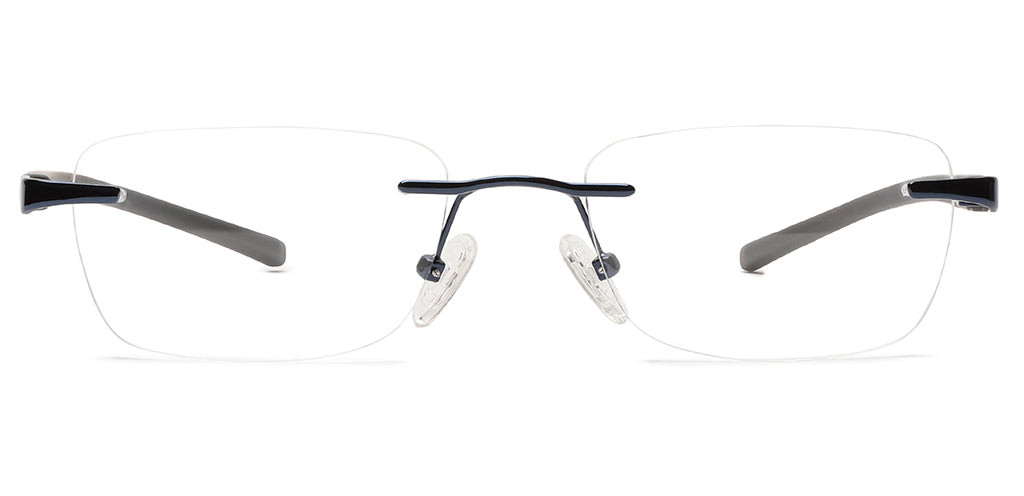 Specsmakers Blue Zero Unisex Computer Glasses Rimless Rectangle Extra ...