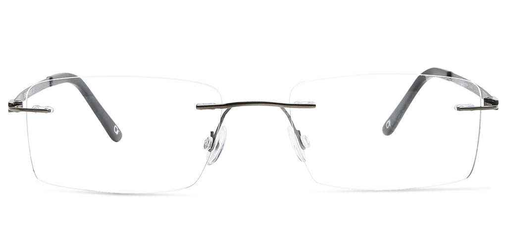 Specsmakers Lightanium Unisex Eyeglasses Rimless Rectangle Large 52 Me ...