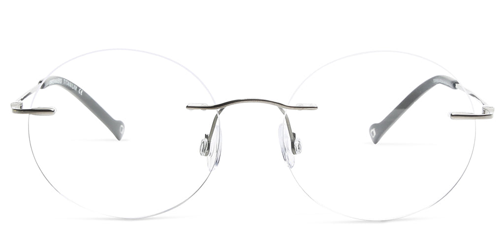 Specsmakers SM8 Titanium Unisex Eyeglasses Rimless Round Extra Small T ...