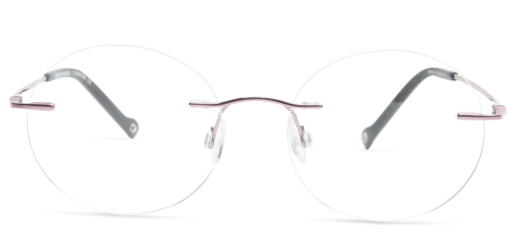 Specsmakers SM8 Titanium Unisex Eyeglasses Rimless Round Small 47 Tita ...