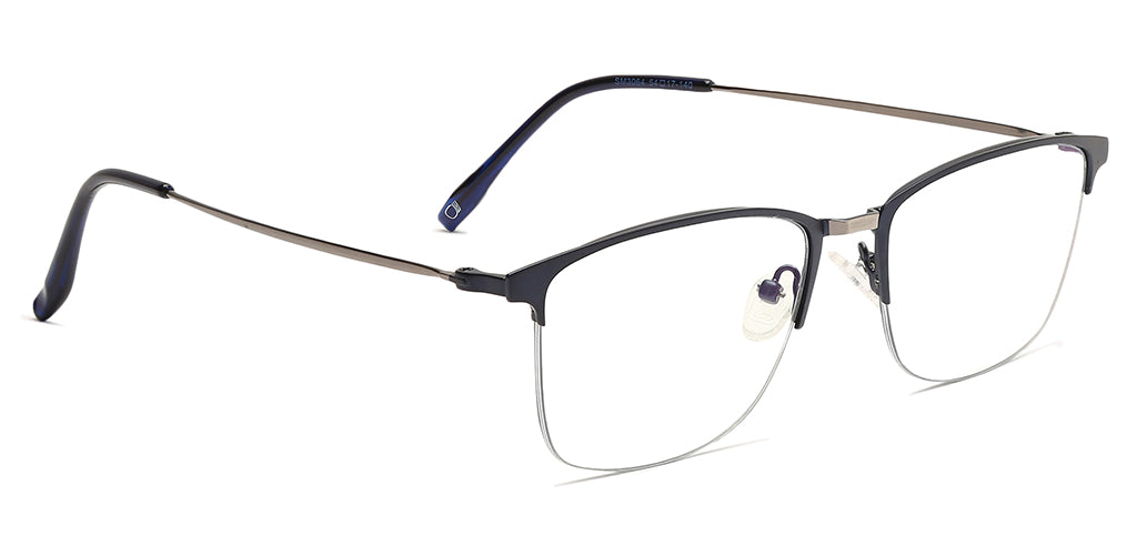 Specsmakers Blue Zero Unisex Computer Glasses Half_Frame Square