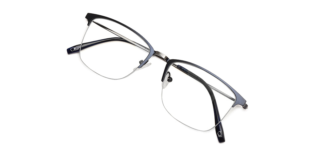 Specsmakers Blue Zero Unisex Computer Glasses Half_Frame Square