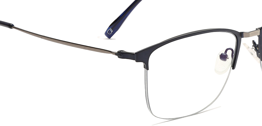 Specsmakers Blue Zero Unisex Computer Glasses Half_Frame Square