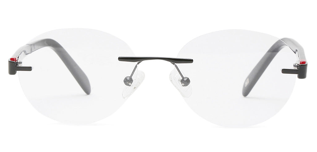 Specsmakers Lightanium Unisex Eyeglasses Rimless Round Medium 50 Metal ...