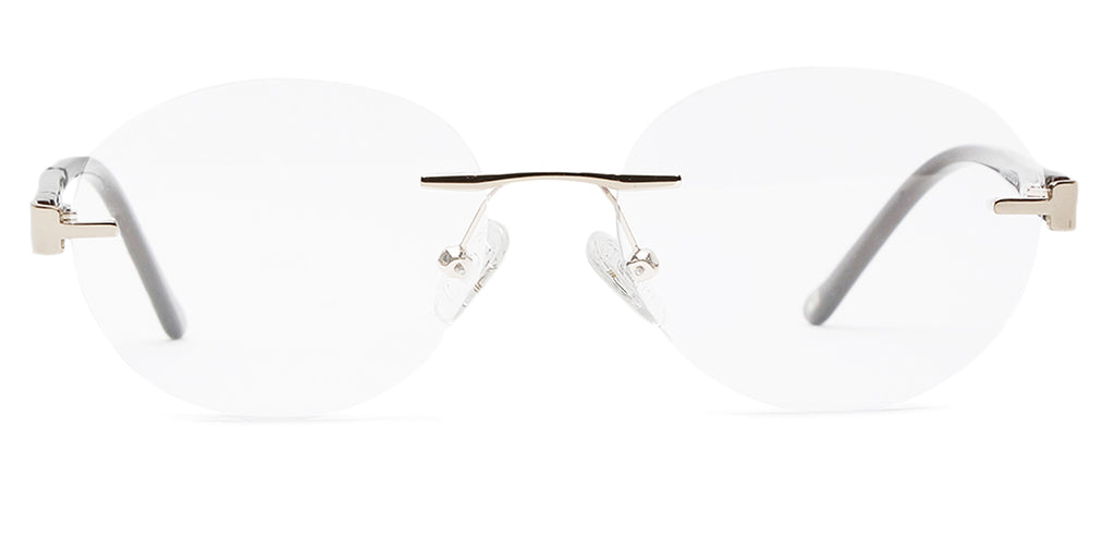 Specsmakers Lightanium Unisex Eyeglasses Rimless Round Small Metal SM ...