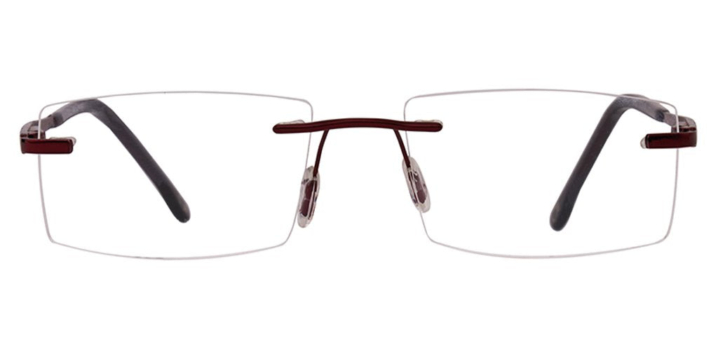 Specsmakers lightanium Unisex Eyeglasses Rimless Rectangle Medium 50 M ...
